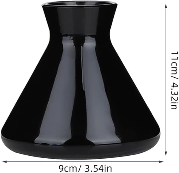 Nordisk stil glas aromaterapi diffuser flaske parfumebeholder sort klokkeform