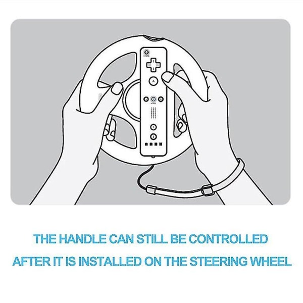 Racinghjul i plast till Nintendo Wii Mario Kart-fjärrkontroll