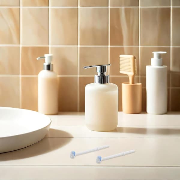 5 stk. erstatningstupper for vannflosserbørstehode i plast, utskiftbare