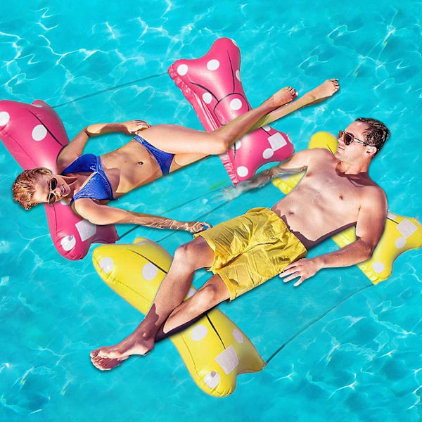 Flydende Hængekøje, Pool Madras Lounger, Bærbar Og Komfortabel Flydende Hængekøje, Oppustelig Pool