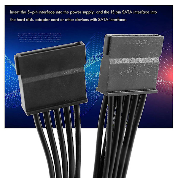 5-polet til 3 SATA Harddisk HDD Strømkabel Kun til V550 V650 V750 V850 V1000 V1000 Modulær Strømforsyning S-haoyi-yuhao