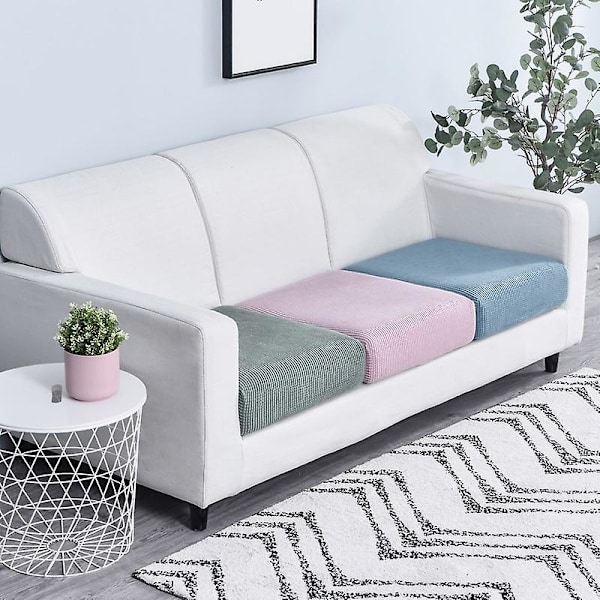 Ren Farge Tykk Elastisk Sofadekke Moderne Minimalistisk Sofa blue
