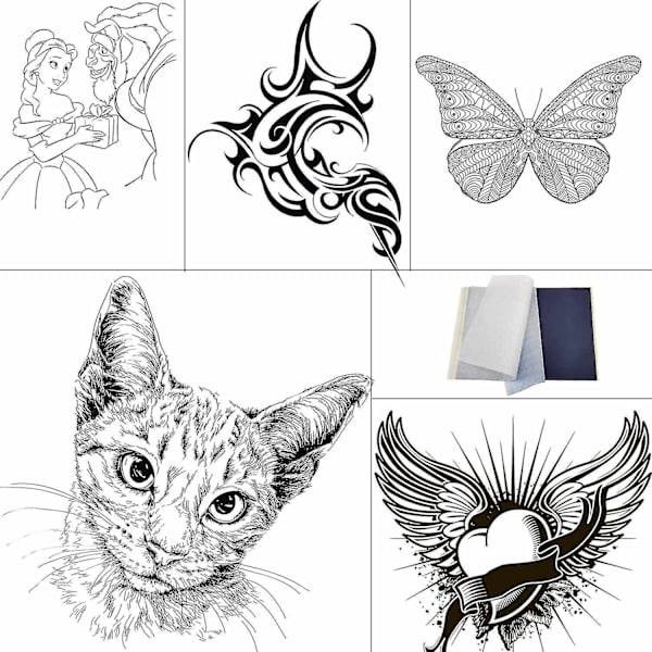 Tatueringsöverföringspapper 30 st Termisk Kolstencil A4