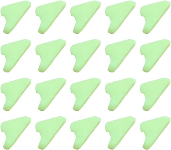 40 st fluorescerande triangulära tältrepspännen, natt säkerhetsvindrepsklämmor