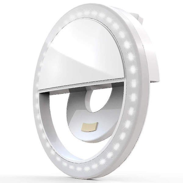 Selfie Ringlys Rechargeable Portable Klips-på Selfie Fyldlys
