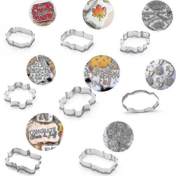8-delad Mousse Ring i Rostfritt Stål Ångad Bunke Keksform Set DIY