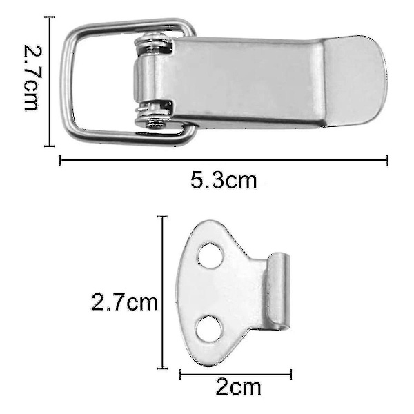 Latch Lever Lås, Sæt af 6 Rustfrit Stål Kasselås Kapsel Lås Niuniu