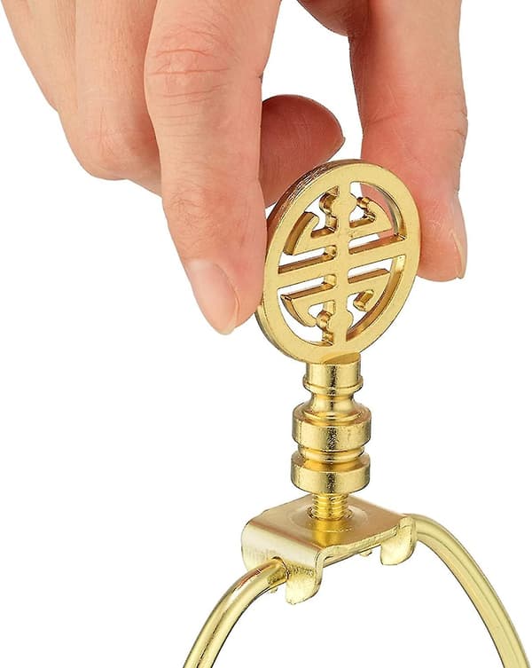 Oriental Lamp Topp, Antik Messing Finish Solid Metall Skrue