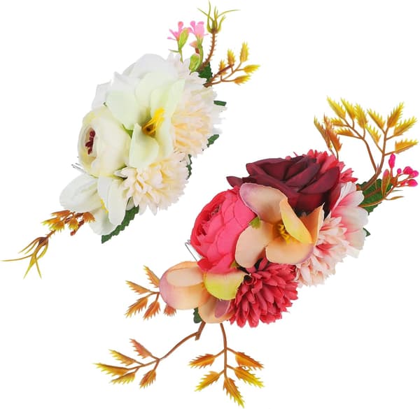 2 st blomhårskam för bruden elegant hårklämma dekoration