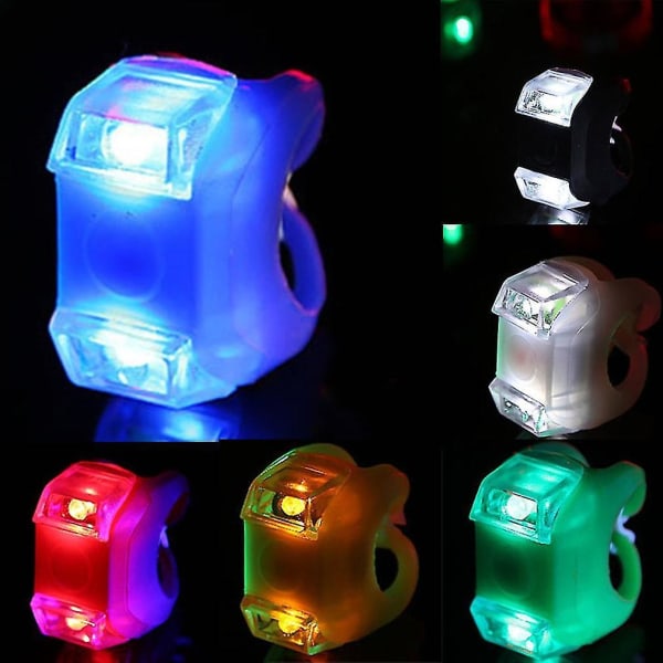3-Modus 2-LED Sykkel Foranlys Bakblinklys