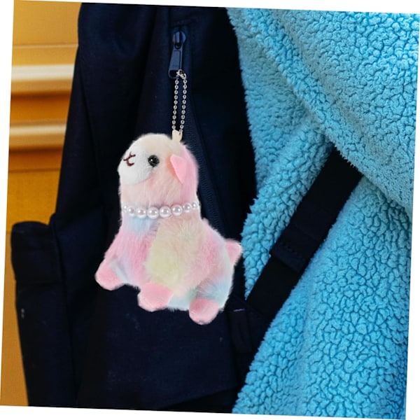Alpaca Udstoppede Dyr Nøglering Vedhæng Plyslegetøj