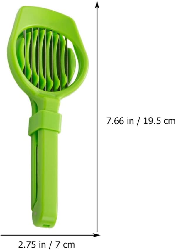 2 stk. multifunksjonelle fruktskjæreverktøy laget av rustfritt stål og plast