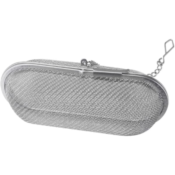 Teboll i Rostfritt Stål, Kryddinfuserare, Tesil, Krydddiffuser för Matlagning, Oval, Silver, 1 st