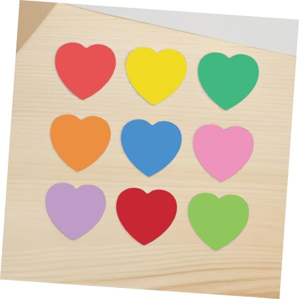 2 sett Valentinsdag hjerteformede papirutklipp DIY håndverkssett
