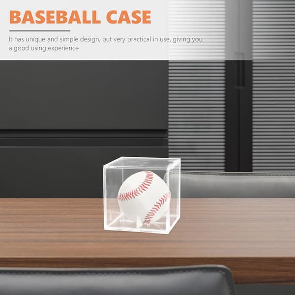 Baseball Display Box Desktop Baseball Case Opbevaringskube til memorabilia-samleobjekter Display i sportssamlinger