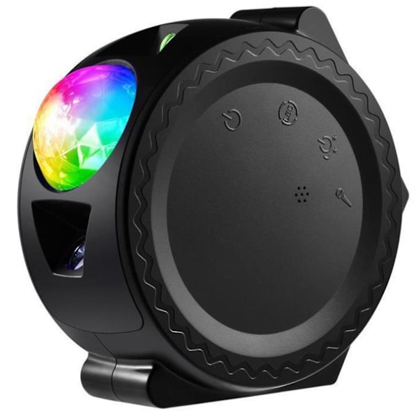 Stjernehimmel-projektorlampe, Smart 3-i-1 Himmellys Galaxy-projektor Svart
