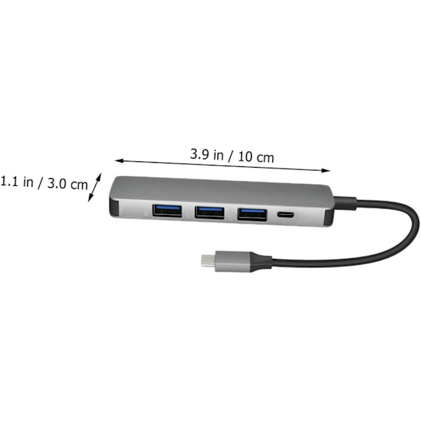Multifunktionell USB-hubbport USB-expansionsdocka för bärbar dator Lättviktsdesign i aluminiumlegering Slumpmässig