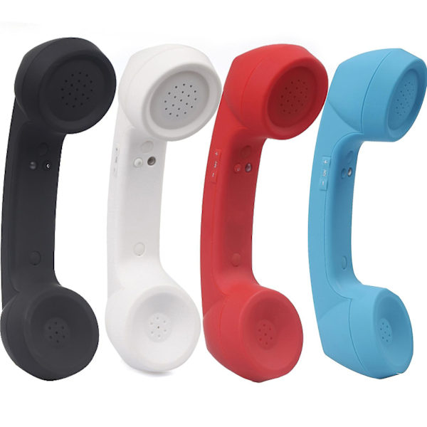 Trådløs Bluetooth Retro Håndsett Med Volumkontroll Mikrofon For Iphone 8 7 Black