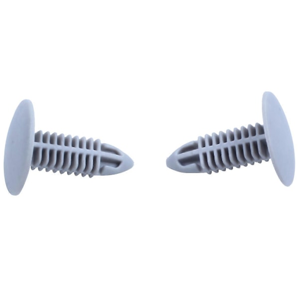 30 stk Plastfesteringsskruer Grå Flens Klips For 6mm X 6.7mm Hull