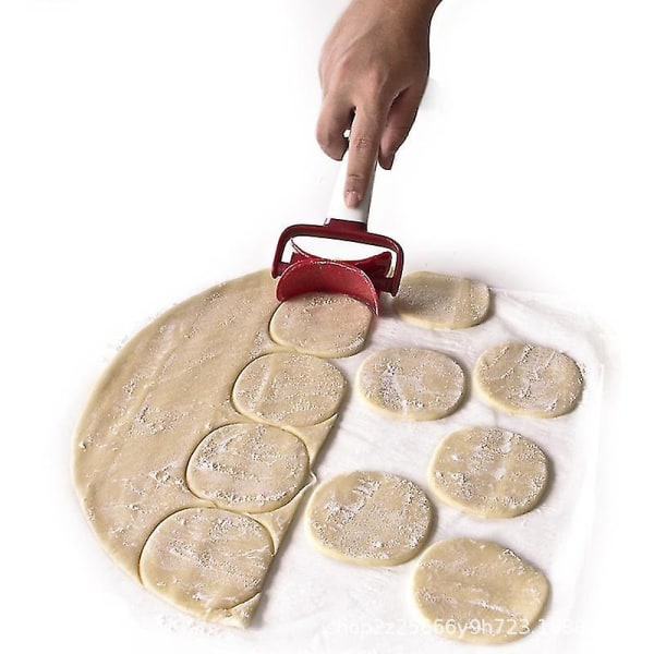 Bærbar håndholdt rullende deigkutter Cookie Kjeks Dumpling Wrappers Maker (1 stk)