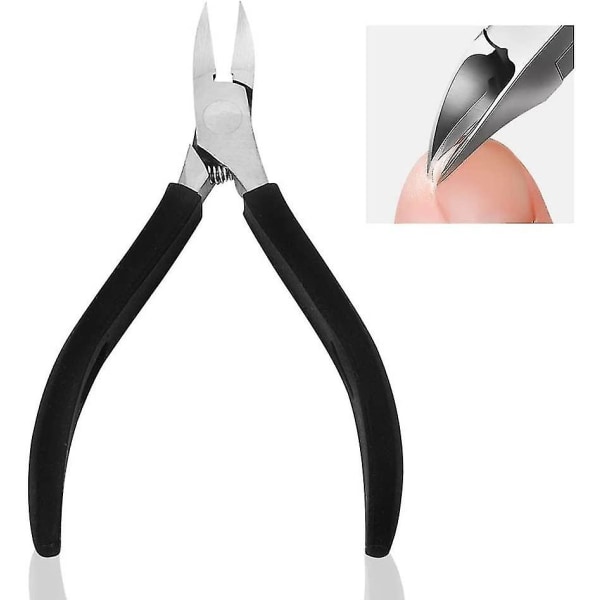 Tånagelklippare Heavy Duty Professionell För Tjocka Naglar Inväxta Naglar Döda Hud Förhårdnader Svart 1st