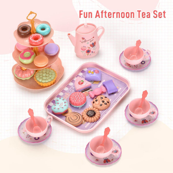 Princess Tea Set Toys Creative Safe Unik Blomsterdesign För Flickor Presenter Nya barnprodukter