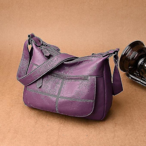 Högkvalitativa handväskor i äkta läder för kvinnor Matchande Crossbody-väskor