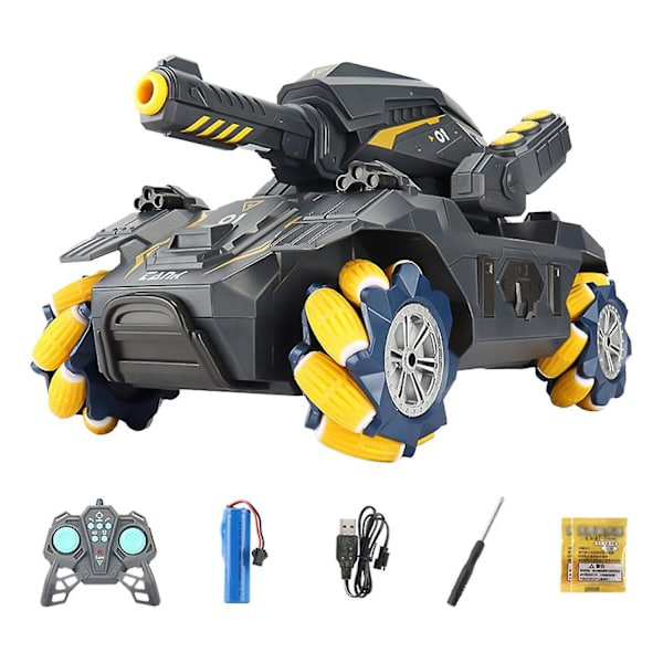 RC Tank Legetøj 2.4g Fjernbetjeningstank 4wd RC Crawler Tank Vandbombekrigstank