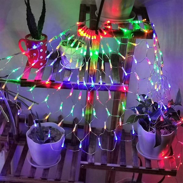 1m Peacock Mesh Net Led Lysstreng Farverige Udendørs