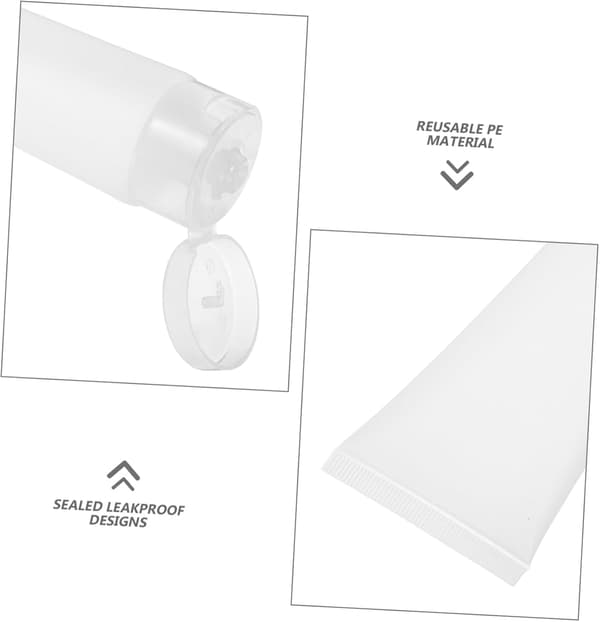Resetoalettbehållare 4st 100ml Plast Påfyllningsbara Klämflaskor