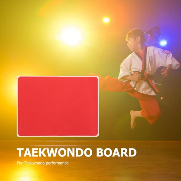 Taekwondo Breaking Board for Medium 10mm Red Plastic Training and Performance Board Portable