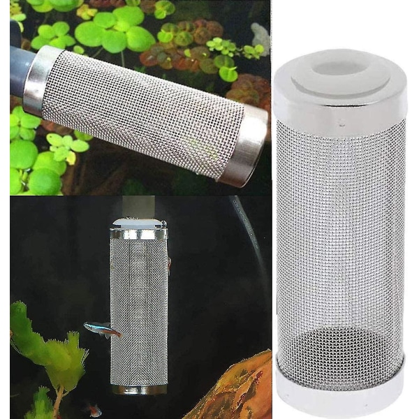 Akvarium Filter Guard Rustfritt stål Reke Filter Guard Mesh Protection