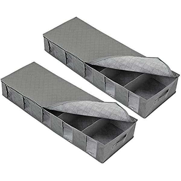 Förvaringsväska under sängen 2-pack Förvaringslådor under sängen Kläder