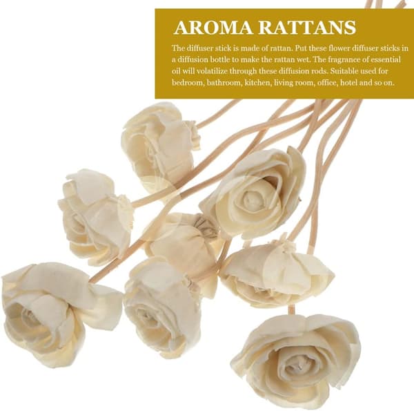 9st Blomdoftspridare Eleganta rottingpinnar för eterisk oljediffusion