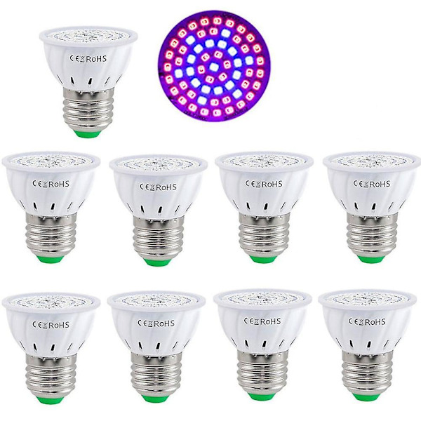 10 kpl 60 LED:n kasvilampua sisätilojen kasveille