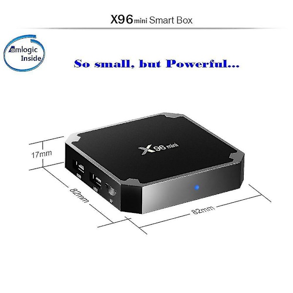 X96 Mini Android 7.1 2 Gt 16 Gt TV-laatikko Amlogic S905w H.265 4k