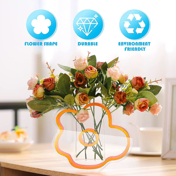 Akrylmolnformad Vas för Blommor, Sminkborstar, Pennor - Elegant Modern Design