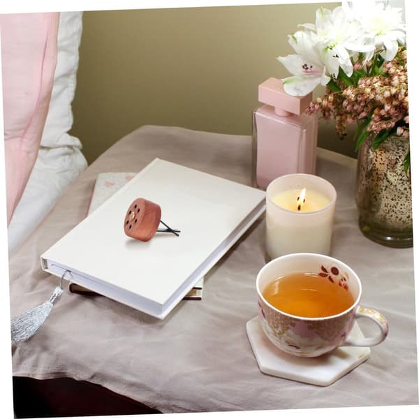 Skrivebordsrøgelsesdiffuser Bil Aromaterapi Træ Parfume Ornament Æterisk Olie Diffuser