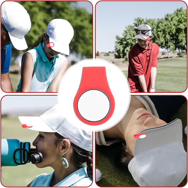 Golfboldmarkør Magnetisk Hatteclips, Bærbart Silikone- og Metalgolftilbehør