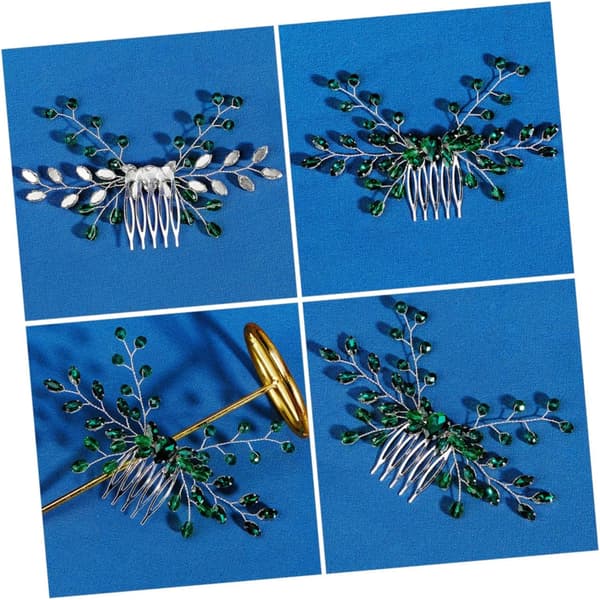 Antikk Rhinestone Hårkam for Jenter Bryllupshårtilbehør for Bruder til Brudefester
