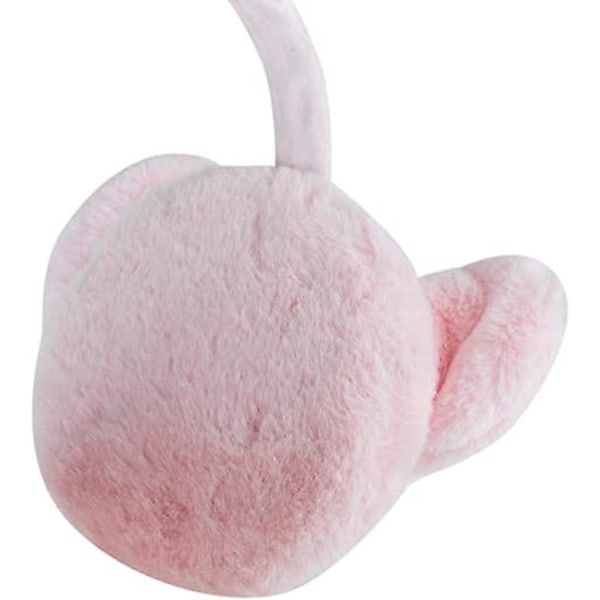 Mjuka Elefantöronmuffar Barn Fuskpäls Söta Öronvärmare Varma Luddiga Öronmuffskydd, Rosa