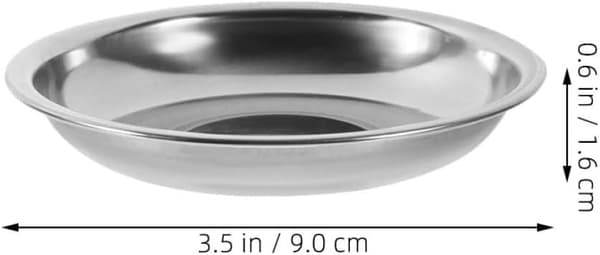 10 stk. dippskål i rustfritt stål, rund, fortykket, solid, enkel