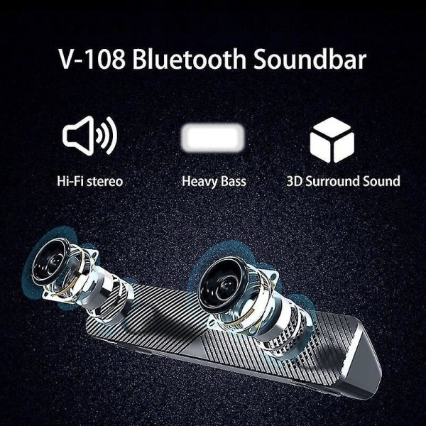 TV Soundbar Datorhögtalare Kabelansluten Bluetooth högtalare