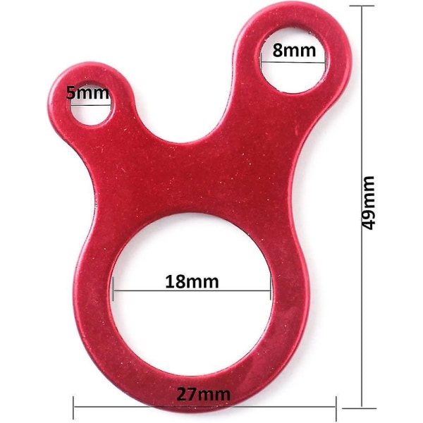 Ultralet Vindrebjusterbeslag i Aluminium til Camping, Vandreture, Rygsækrejser, Udendørsaktiviteter, Teltudstyr, Rød 10 stk.