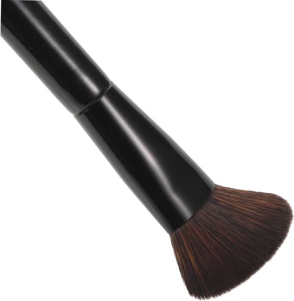 2 stk. multifunktionel makeupbørste dobbeltendet pudderbørste til highlighter, kontur og blush til ansigtsmakeup