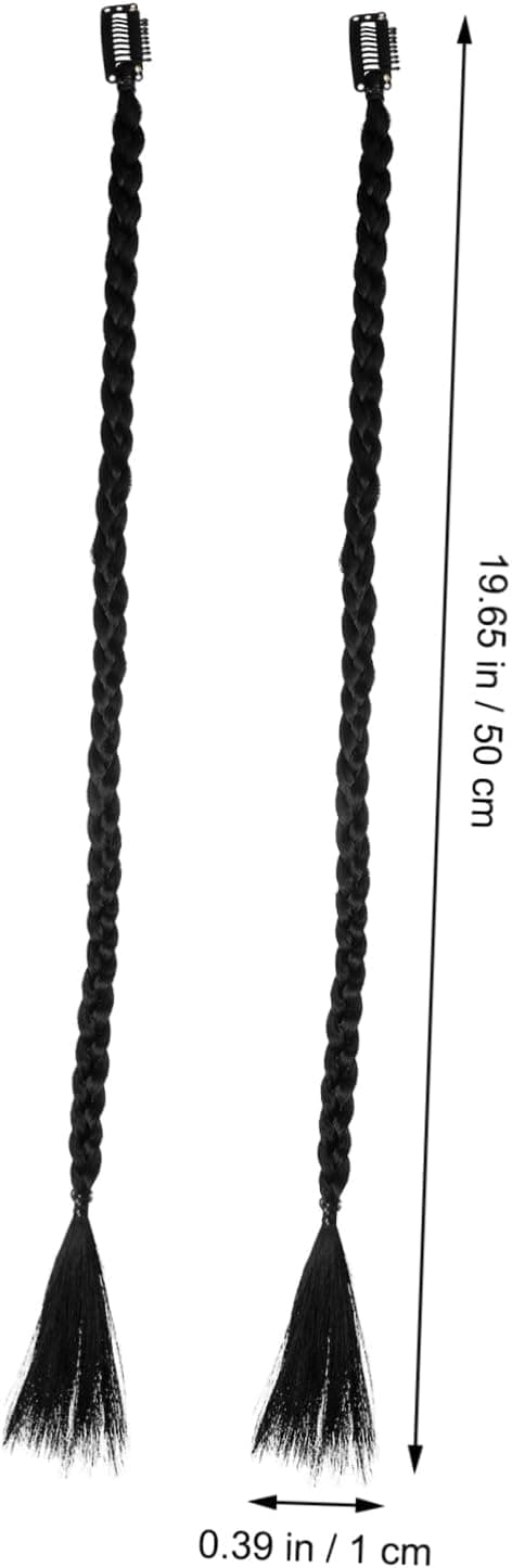 2 st syntetiska flätade peruker Högtemperaturfiber Chic snygga hårstycken