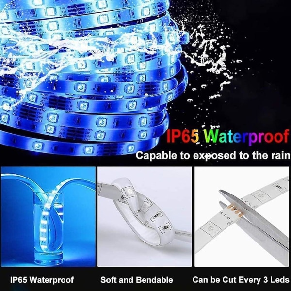 LED Strip Lights Vanntett 10m 2835 600LEDs 8mm 44key IR