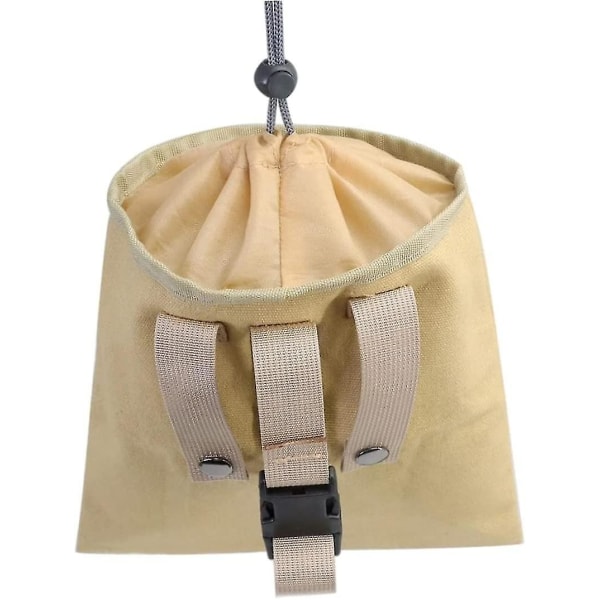 Samlepose Foldbar Lerret Fruktplukkpose Med Trekkstreng For Vandring Khaki 1stk