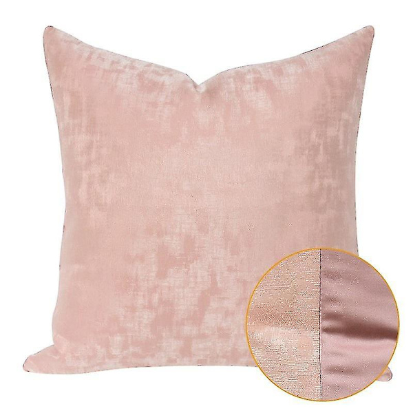 Rypytetty Sametti 2-osainen Tyynynpäällinen 18 X 18 Olohuoneen Makuuhuoneen Normaaliin Sisustukseen Luksus Koti Sänky So فا - 45 X 45 Cm, 2kpl-Vaaleanpunainen