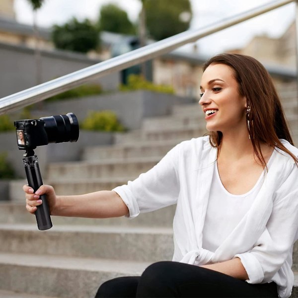 Digitalt Kamera Mini Aluminium Tripod Stabilisator Sort